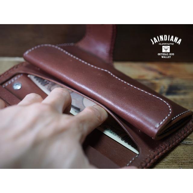 手縫い革財布 ハンドメイドオルテガラグロングウォレットの画像