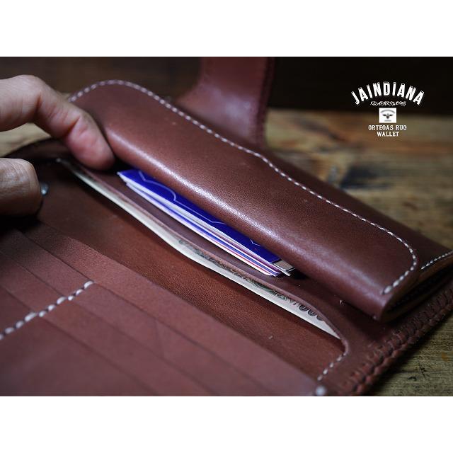 手縫い革財布 ハンドメイドオルテガラグロングウォレットの画像