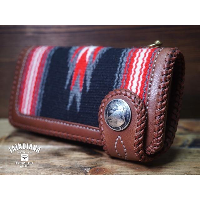 手縫い革財布 ハンドメイドオルテガラグロングウォレットの画像