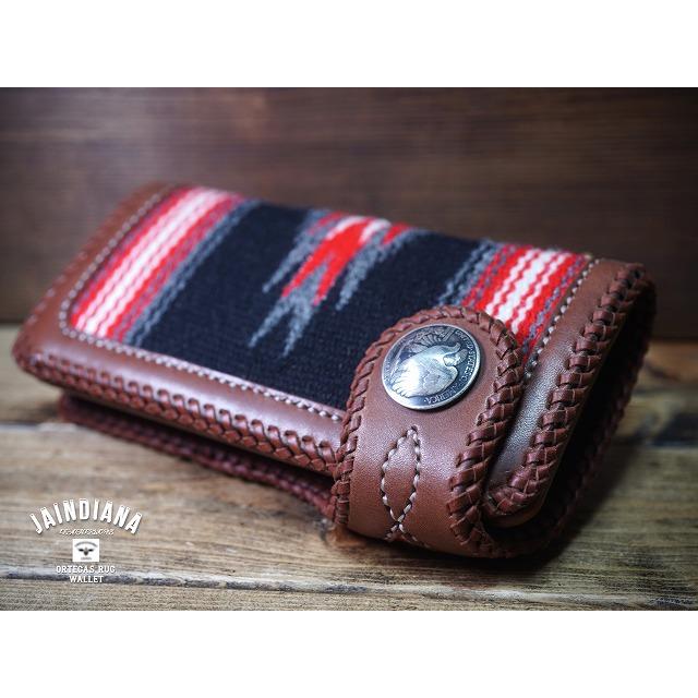 手縫い革財布 ハンドメイドオルテガラグロングウォレットの画像