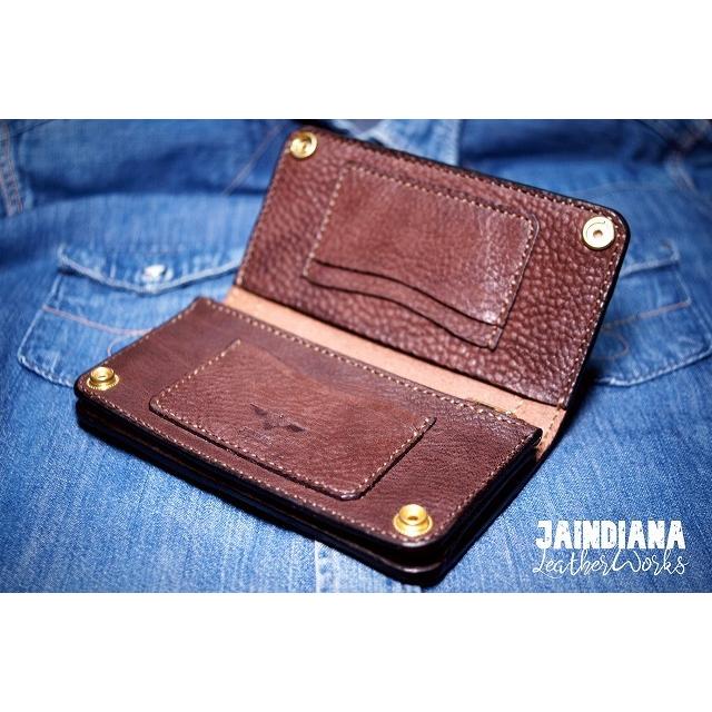 手縫い革財布 ハンドメイドオルテガラグセミロングウォレット