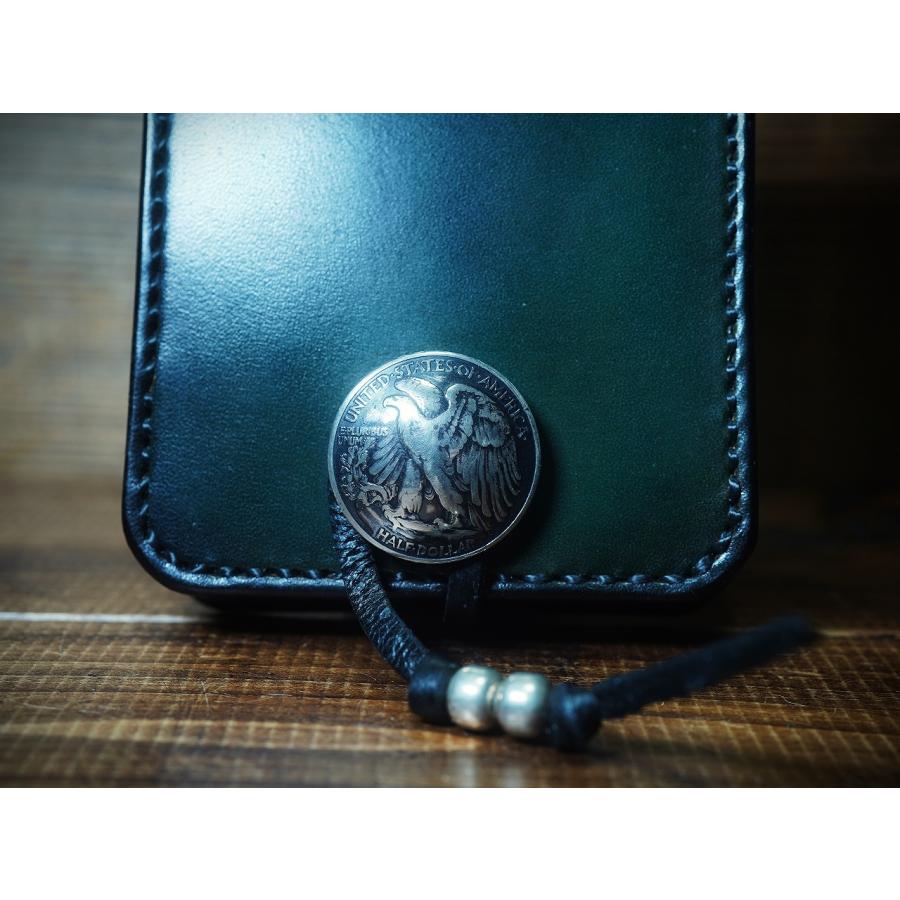 手縫い革財布 ハンドメイドサドルレザーハーフウォレット ビンテージ