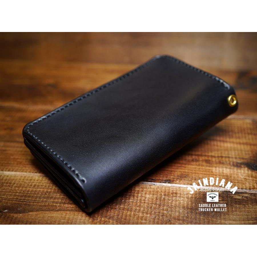 サドルレザー・トラッカーウォレット ブラック : JAINDIANA - 通販