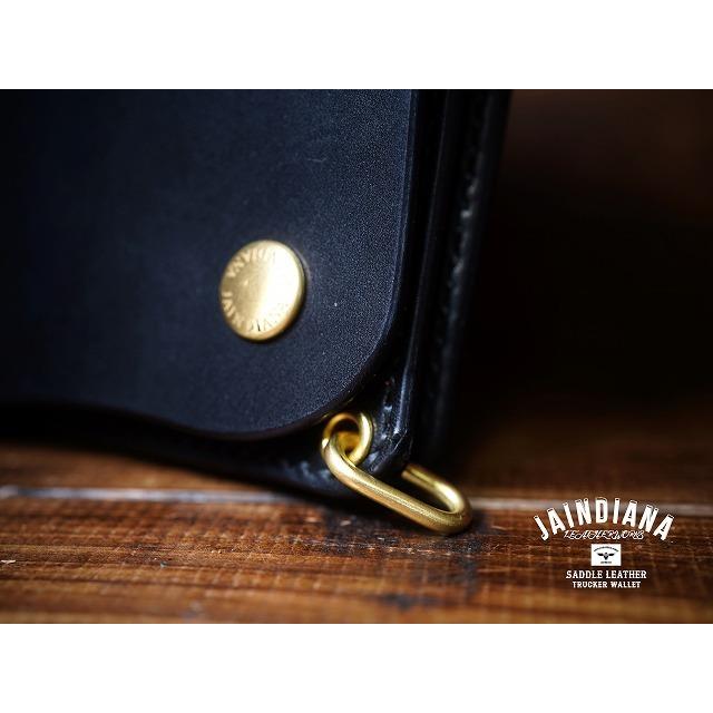 サドルレザー・トラッカーウォレット ブラック : JAINDIANA