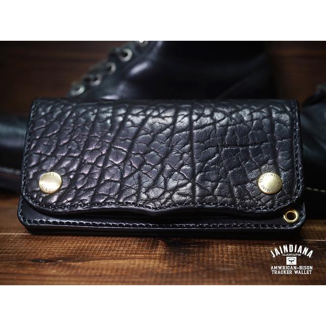 アメリカバイソン・トラッカーウォレット ブラック : JAINDIANA - 通販