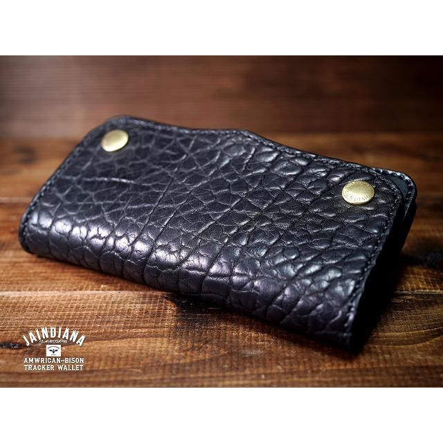 アメリカバイソン・トラッカーウォレット ブラック : JAINDIANA - 通販
