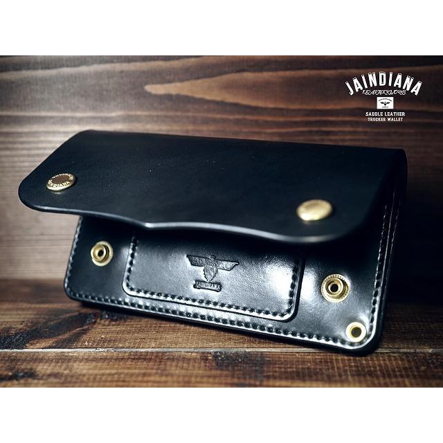 サドルレザー・トラッカーウォレット ブラック : JAINDIANA サドルレザー・トラッカーウォレット ブラック : JAINDIANA