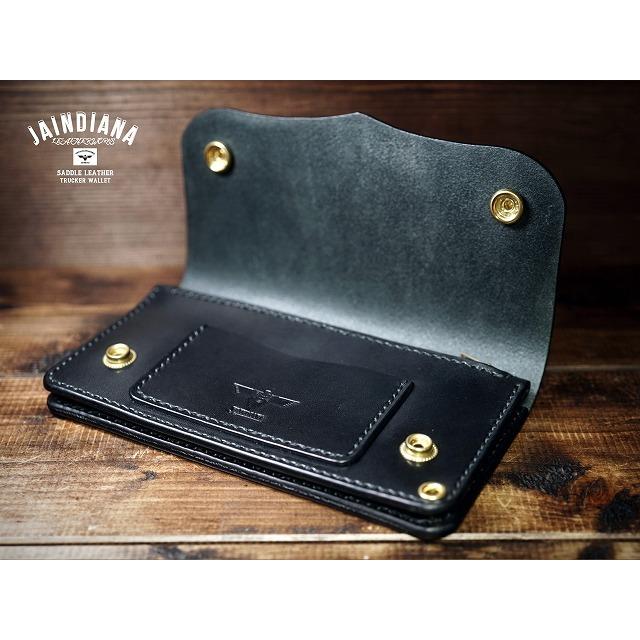 サドルレザー・トラッカーウォレット ブラック : JAINDIANA サドルレザー・トラッカーウォレット ブラック : JAINDIANA