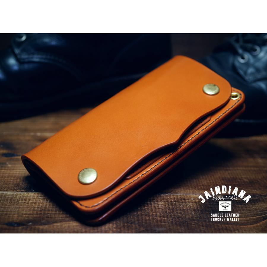 サドルレザー・トラッカーウォレット キャメル : JAINDIANA - 通販