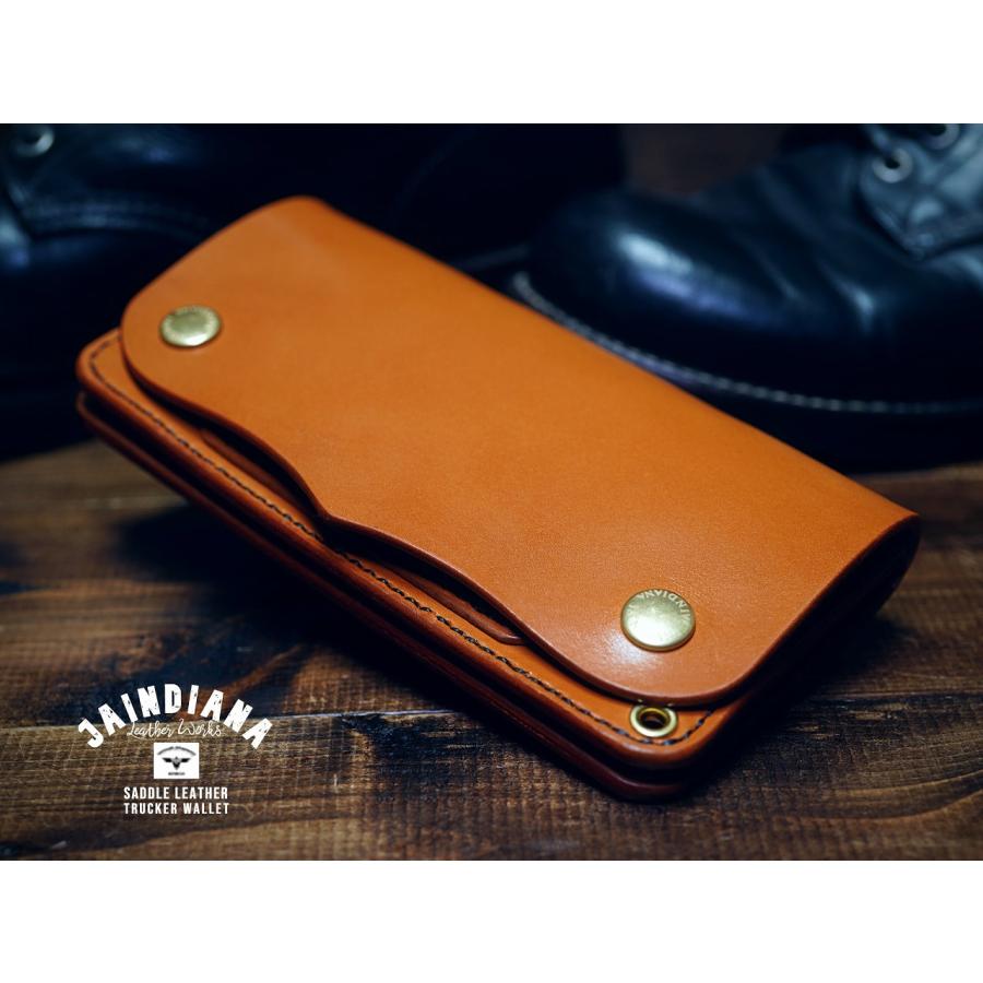 サドルレザー・トラッカーウォレット キャメル : JAINDIANA - 通販