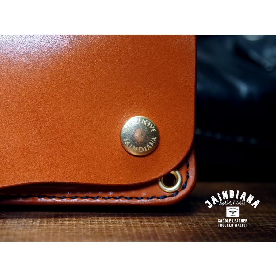 サドルレザー・トラッカーウォレット キャメル : JAINDIANA - 通販