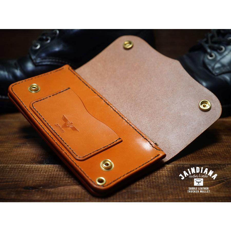 サドルレザー・トラッカーウォレット キャメル : JAINDIANA - 通販