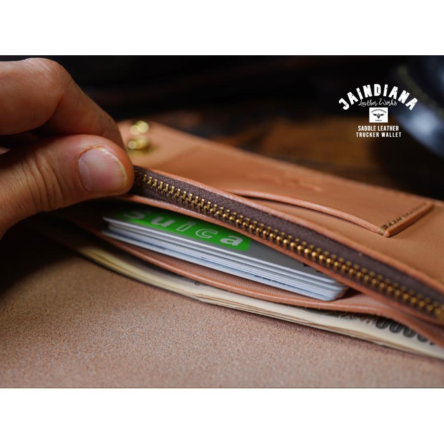 サドルレザー・トラッカーウォレット ナチュラル : JAINDIANA