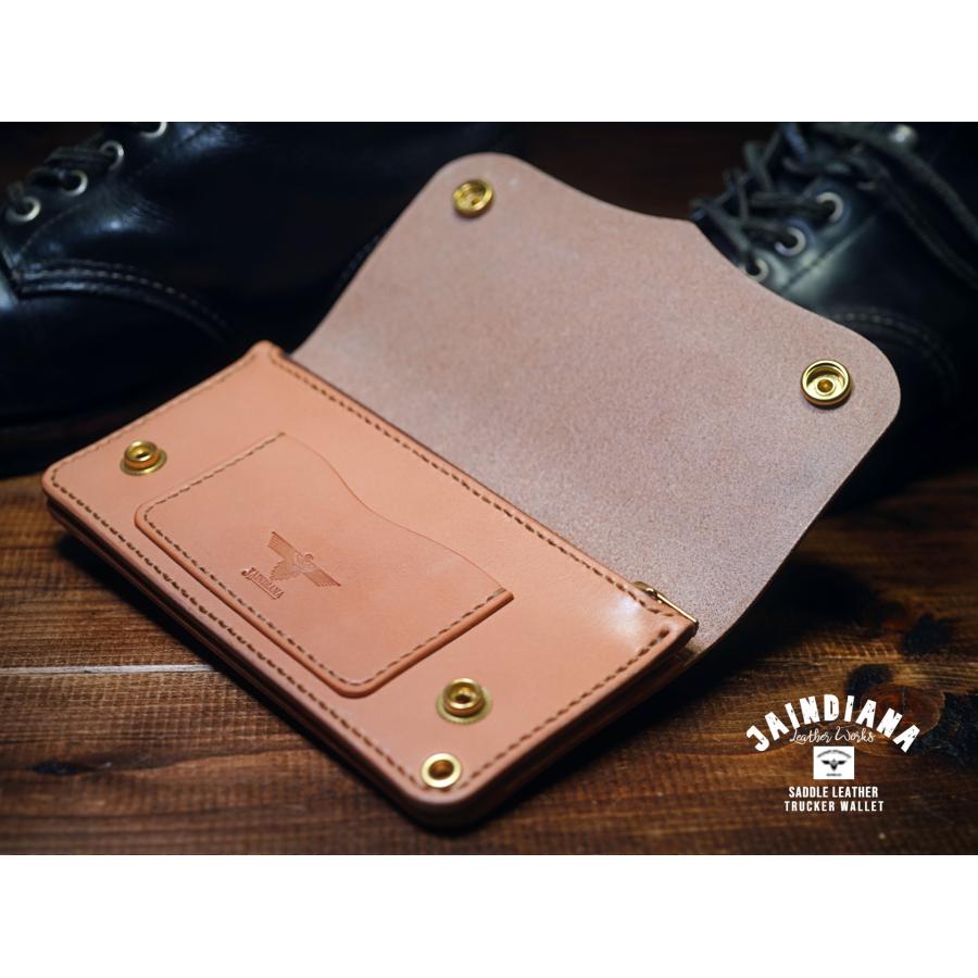 サドルレザー・トラッカーウォレット ナチュラル : JAINDIANA