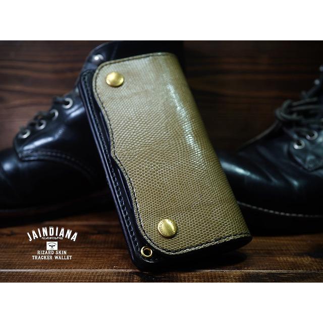 リザード・トラッカーウォレット オリーブグリーン : JAINDIANA - 通販