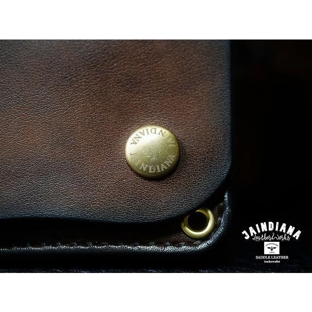 サドルレザー・トラッカーウォレット ビンテージ染めブラウン