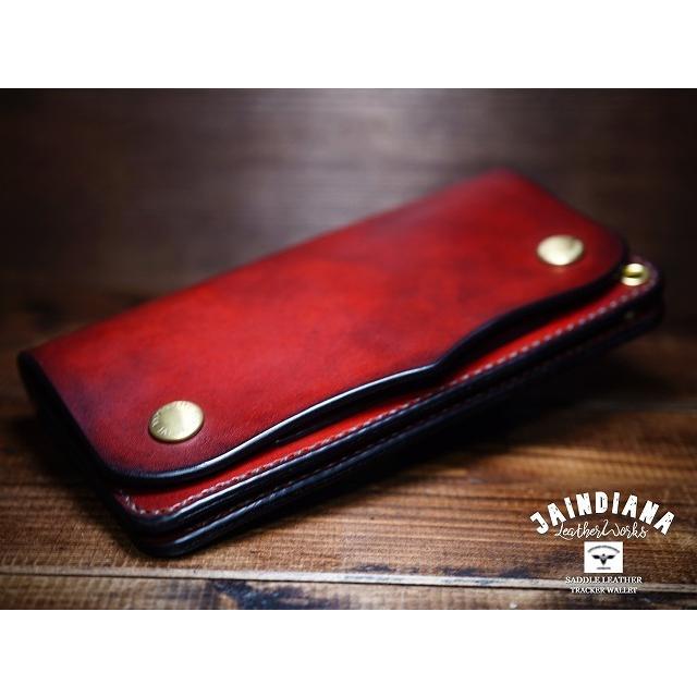 サドルレザー トラッカーウォレット HTC ヴィンテージ サドルレザー・ショートトラッカーウォレット ビンテージ染め