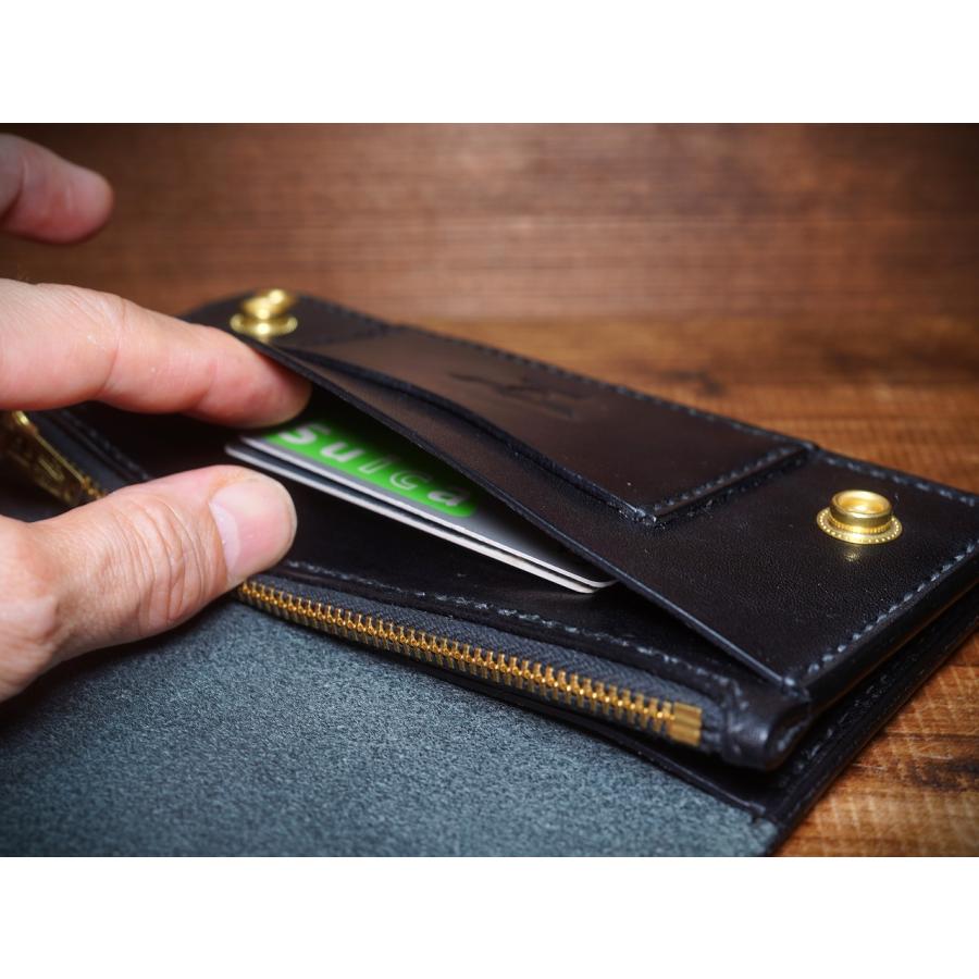 トラッカーウォレット セミロングタイプ パイソン・サドルレザー