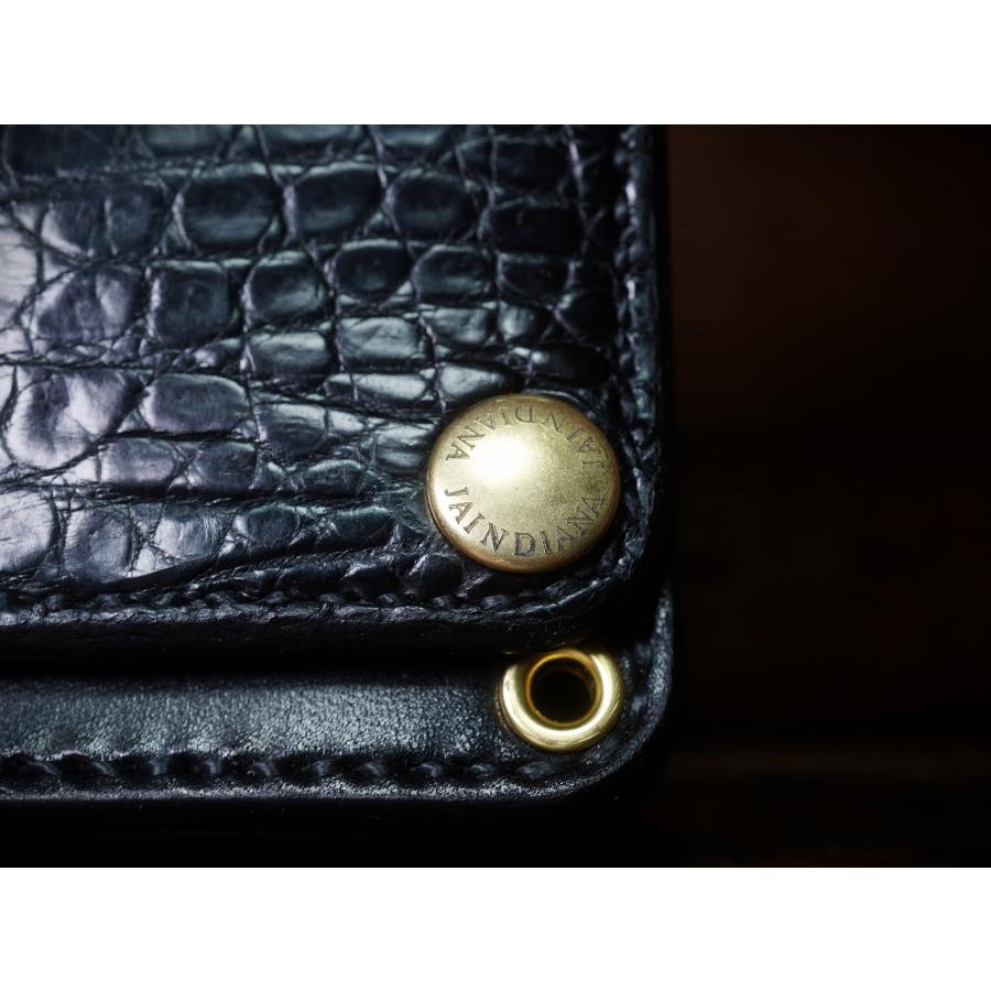 クロコダイル革 トラッカーショートウォレット トラッカーウォレット ショートタイプ クロコダイル ワニ革 財布