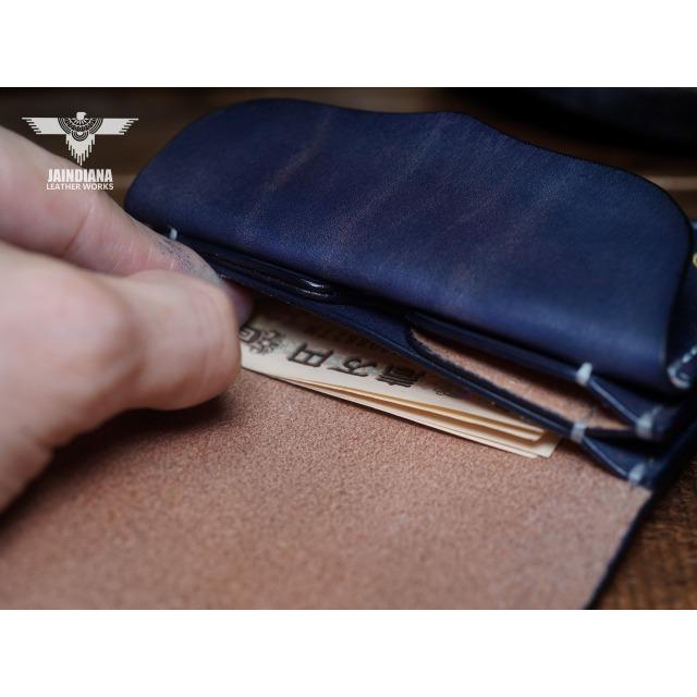 トラッカーウォレット ショートタイプ サドルレザー ビンテージ染め