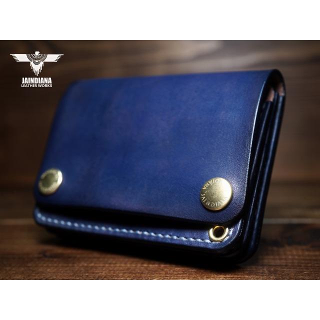 トラッカーウォレット ショートタイプ サドルレザー ビンテージ染め