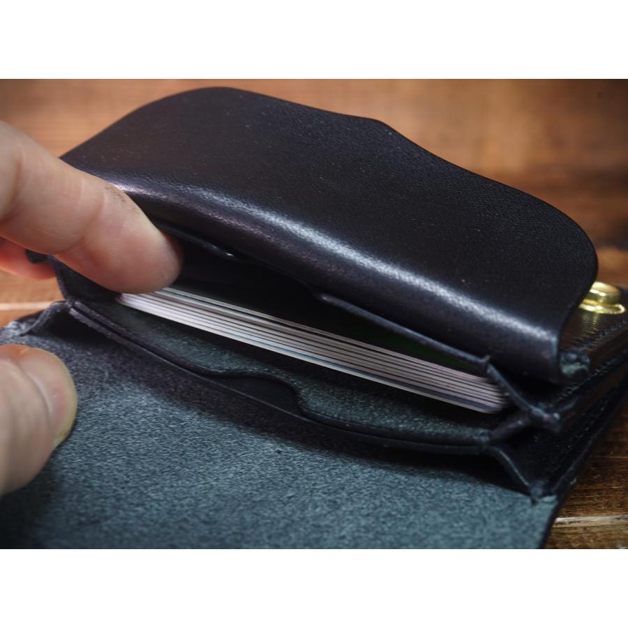 国産ステアハイド　トラッカーウォレット180（ロング）3層カスタム　茶芯ブラック 国産ステアハイド トラッカーウォレット180（ロング）3層