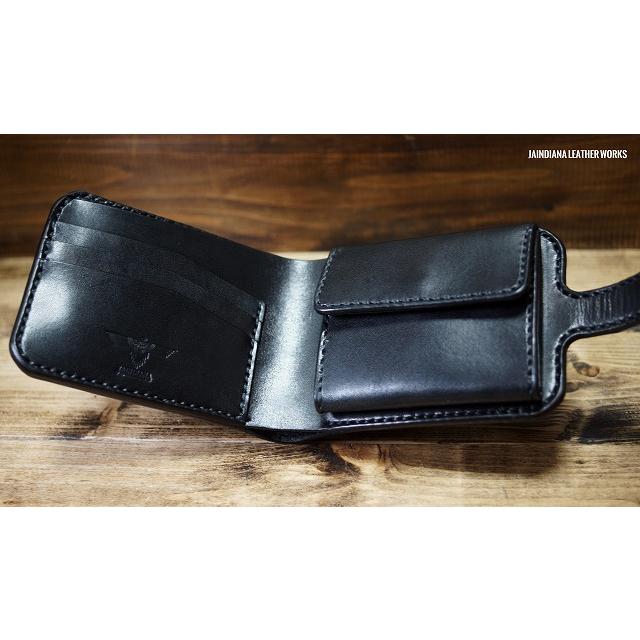 手縫い革財布 ハンドメイド クロコダイルハーフウォレット　ワニ革財布 クロコダイル財布　YH-29の画像