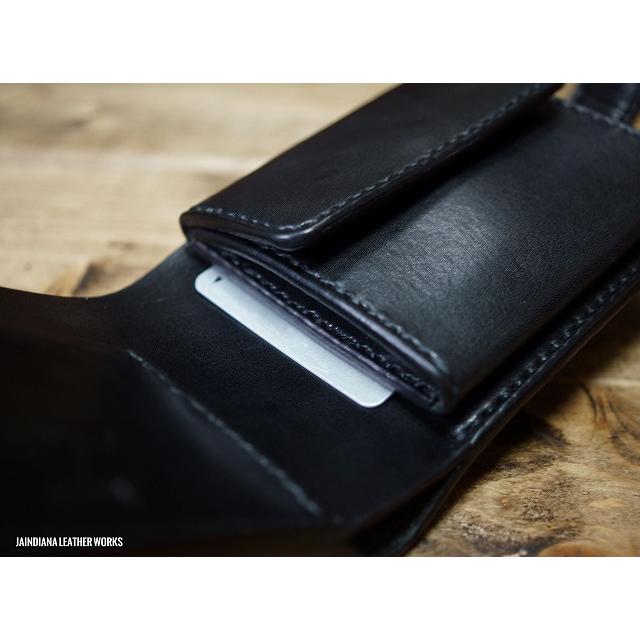 手縫い革財布 ハンドメイド クロコダイルハーフウォレット　ワニ革財布 クロコダイル財布　YH-29の画像