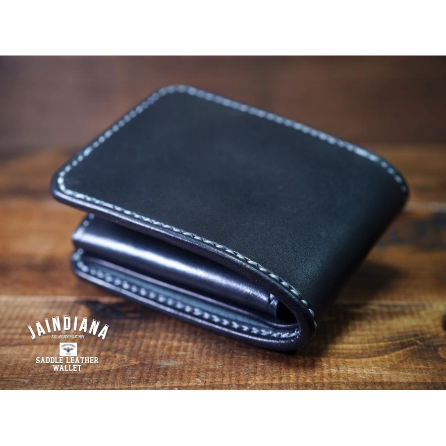 ハンドメイド(ハーフ財布)smile☺︎様 手縫い革財布 ハンドメイドサドルレザーハーフウォレット YH-8