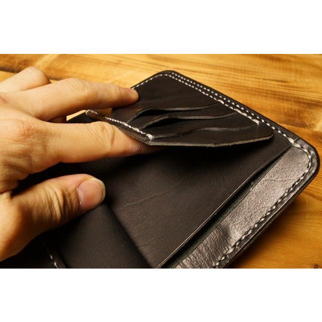 手縫い革財布 ハンドメイドサドルレザーミディアムウォレット YM