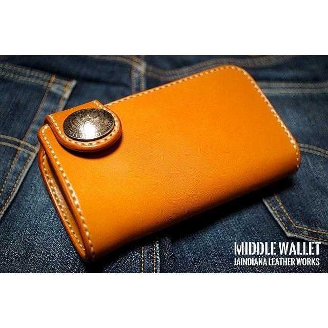 ミドルウォレット ベルギー産 ルガト ハンドメイド ミドルウォレット