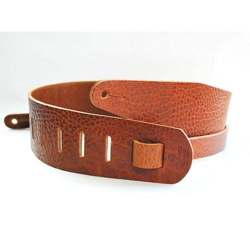 本革 ギターストラップ (WILD SIDE) 68mm 幅 茶 （シボ加工） 本革 （ レザー ） 製 JAJABOON ジャジャブーン