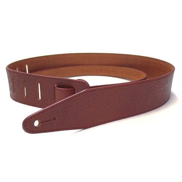 アラベスク ギターストラップ 茶色 （ ブラウン ） 本革 （ レザー ） 製 JAJABOON ジャジャブーン