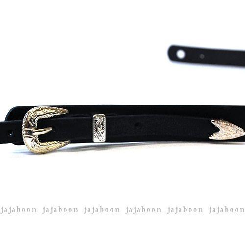 アコギ用 ウエスタン バックル ギターストラップ ブラック ( 肩 パッド