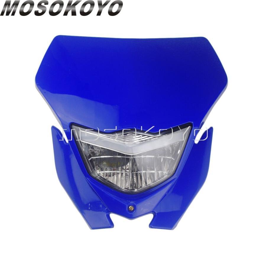 Supermoto LED ヘッドライト マスク フェアリング スズキ ホンダ CRF XR DRZ RMZ TTR WRF YZF ヤマハ WR250F WR426F WR450F ダート バイク ヘッドランプ｜jajamaruhonpo｜07