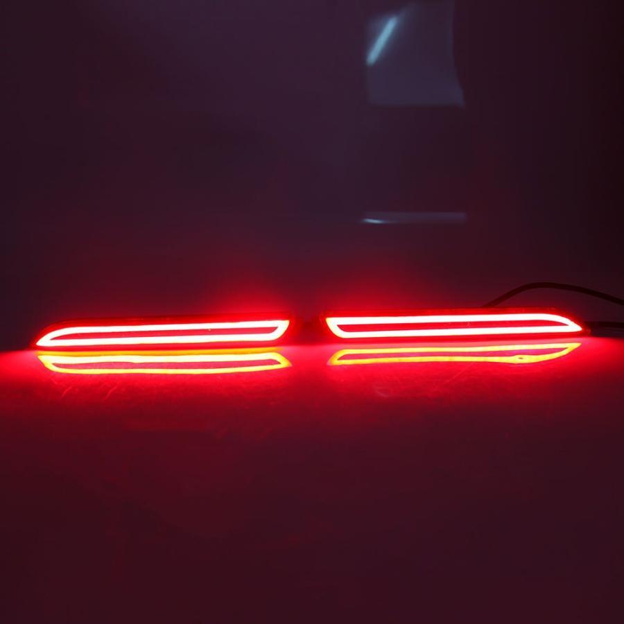 トヨタ カムリ シエナ アバロン RAV4 ウィッシュ フォーチュナー LED リア バンパー フォグ ライト テール ブレーキ ストップ ライト リフレクター ランプ｜jajamaruhonpo｜04