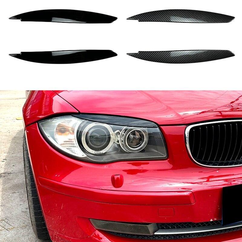 ヘッドライト アイライン Replエースment BMW 1 シリーズ E81 E82 E87 E88 2008年-2013年 アイライン Lids つやあり ブラック｜jajamaruhonpo｜02