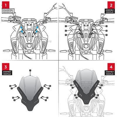 フロントガラスフロントスクリーン ヤマハ MT-07 MT07 MT07 クリア/スモーク バイクパーツ 部品 互換品 カスタム アクセサリー｜jajamaruhonpo｜07