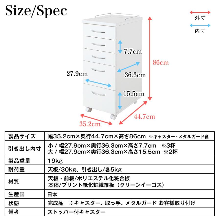 充英アート デンタルキャビネット シトラス 幅35cmタイプ 完成品