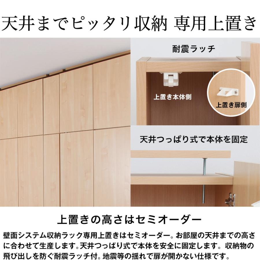 (専用オプション品)壁面システム収納ラック 璧 スライドラック専用セミオーダー上置き ハイタイプ 幅23.5cm×奥行31cm×高さ63〜90cm 壁面収納 専用上置き | 充英アート | 04