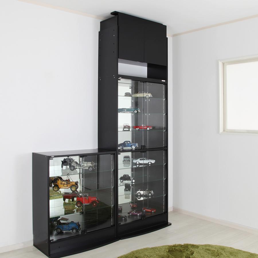 コレクションラック セット ミラー2枚 ＋ 本体ハイタイプ 幅83cm
