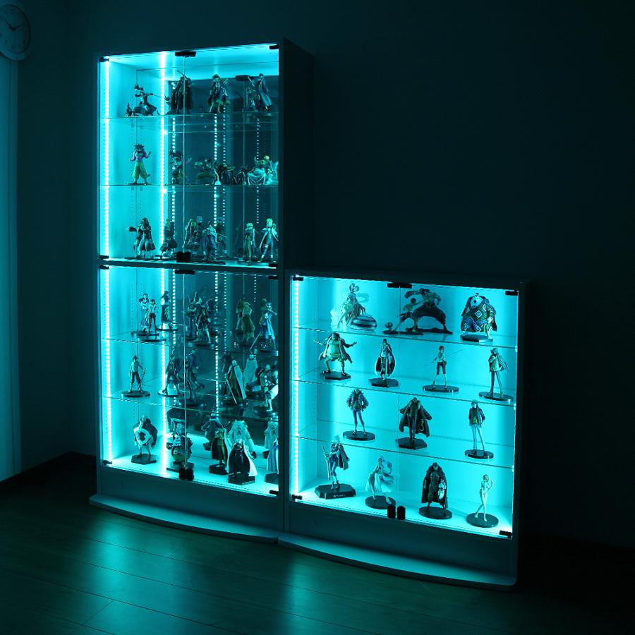 フルセット ( RGB LED ＋ 上置ロー ミラー2枚 本体ハイタイプ 開き戸