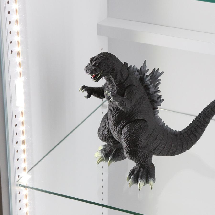 ホワイトLEDセット ( ホワイト LED ＋ 本体ロータイプ 開き戸 幅83cm 奥行39cm 高さ98cm ) JAJAN フィギュアラック ザ サード ワイド コレクションラック｜jajan-a｜18