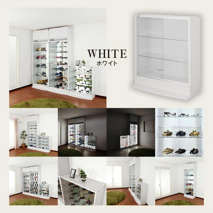 ホワイト LED セット ( ホワイト LED ＋ 本体ロータイプ 引き戸 幅83cm 奥行29cm 高さ98cm ) JAJAN フィギュアラック ザ サード ワイド コレクションケース_11