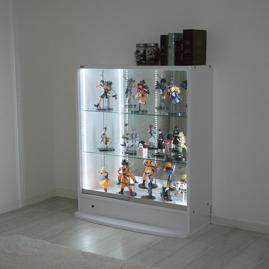 新品未開封 JAJAN フィギュアラック ホワイト ミラーセット JAJAN ホワイト LED ミラーセット ( ＋ ミラー1枚組 本体ロータイプ