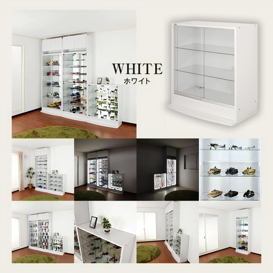 JAJAN ホワイト LED セット ( ＋ 本体ロータイプ 引き戸 幅83cm 奥行