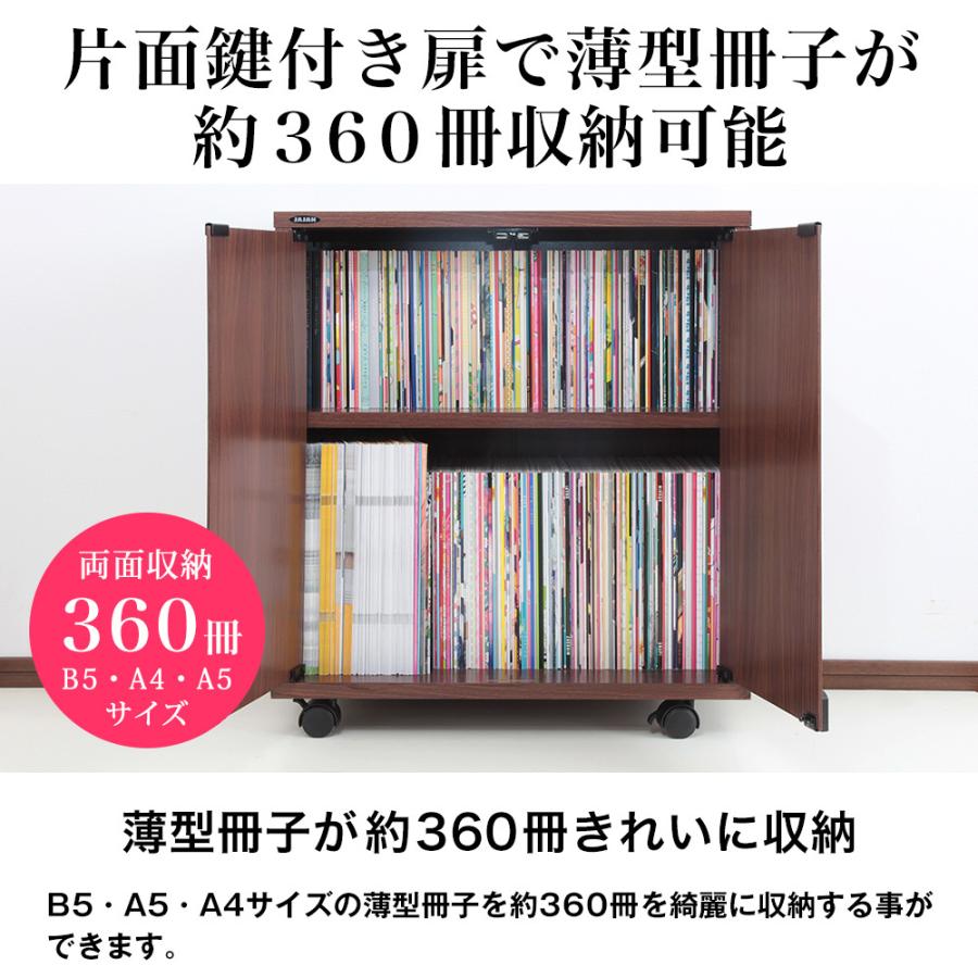 鍵付扉ブックワゴン 片面タイプ B5 A5に対応 棚板可動式の押入れ クローゼットに入る同人誌ワゴン Dsw T6027 Jajan Annex 通販 Yahoo ショッピング