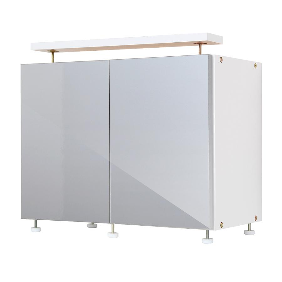 転倒防止冷蔵庫上じしん作くん ハイタイプ IBJ-60H S・シルバー 転倒防止収納庫冷蔵庫上じしん作くん ロータイプ 幅60cm×奥行