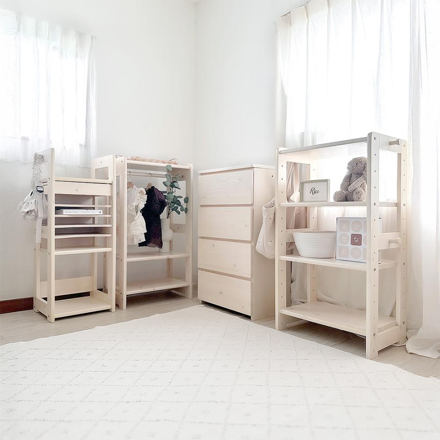 充英アート 天然木 チェスト フルール 子供 子供部屋 かわいい