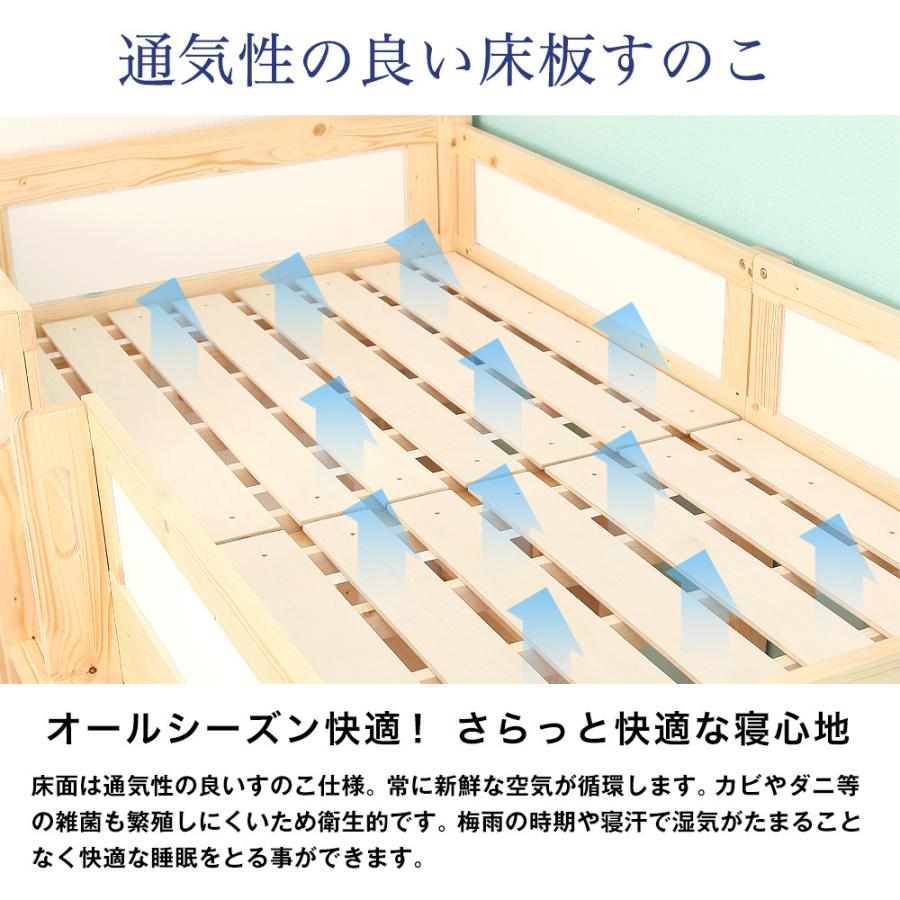 充英アート 天然木 収納庫付 すのこ ロフトベッド KURA : JAJAN-ANNEX